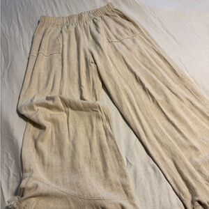 Super Cute Boho Flowy Linen Pants